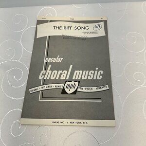 Vintage 1952 The Riff Song Sheet Music Secular Choral Music By Harms Inc. New Yo